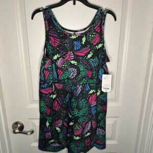 Xersion Girls Quick-Dri Butterfly Sleeveless Crew Neck Tennis Dress, XL NEW